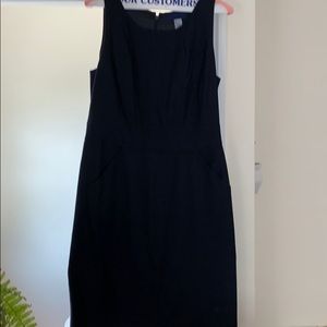 JCrew navy zip back shift dress, size 6